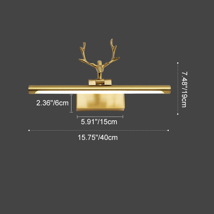 Lumière de vanité à LED en acrylique et cuivre pleine créative contemporaine avec applique murale pour salle de bain 