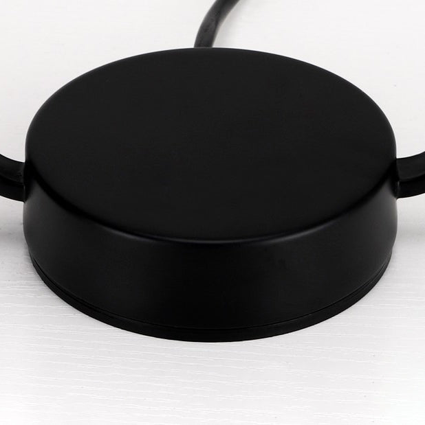 Abat-jour en verre nordique contemporain rond base en fer 1 - lampe de table à cire fondue pour chambre 