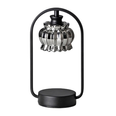 Contemporary Nordic Bud Glass Lampshade Round Iron Base 1 - Light Melting Wax Table Lamp For Bedroom