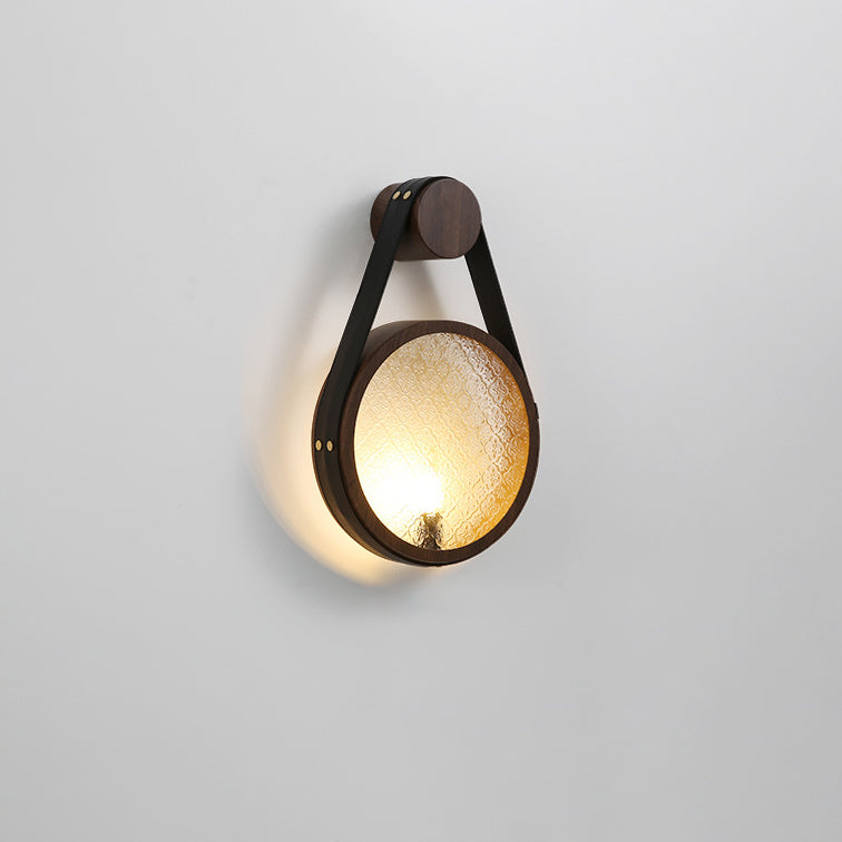 Suspension contemporaine rétro avec abat-jour rond en verre et fer 1 - applique murale pour salon 