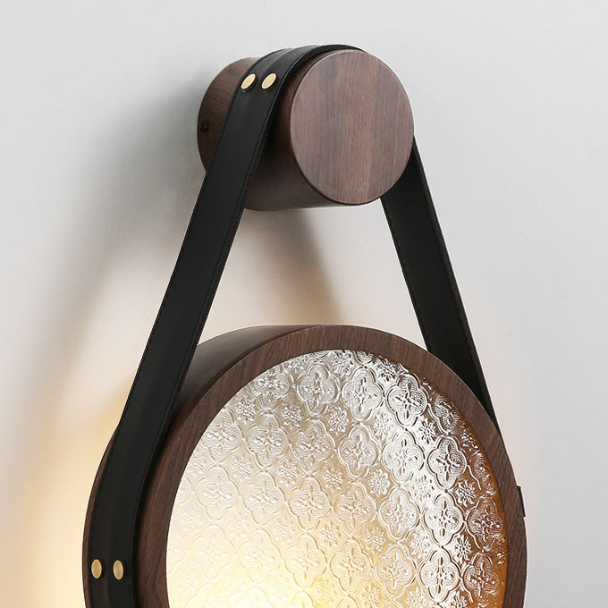 Suspension contemporaine rétro avec abat-jour rond en verre et fer 1 - applique murale pour salon 