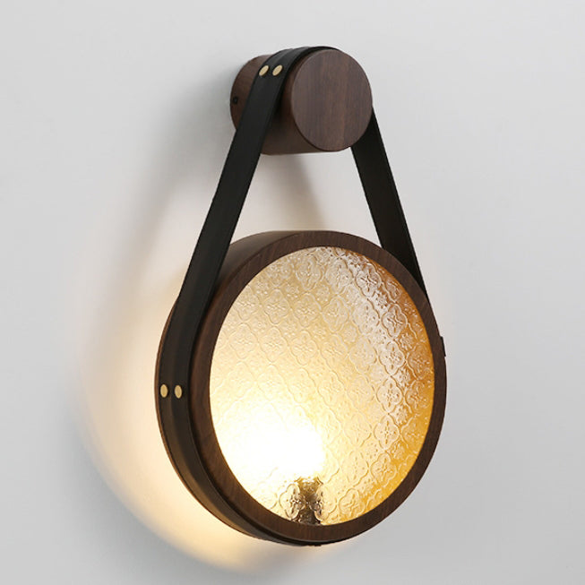 Suspension contemporaine rétro avec abat-jour rond en verre et fer 1 - applique murale pour salon 