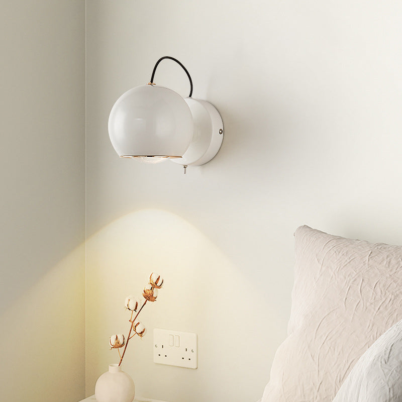 Contemporary Nordic Orb Iron Aluminum Glass LED Wall Sconce Lamp For Living Room