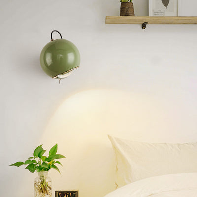 Contemporary Nordic Orb Iron Aluminum Glass LED Wall Sconce Lamp For Living Room