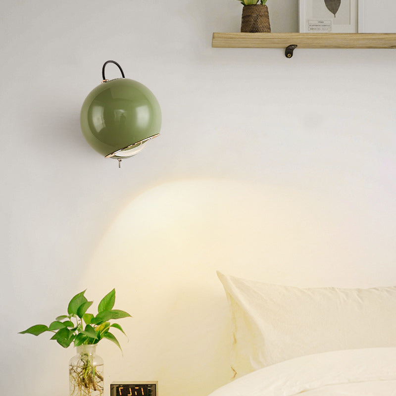 Contemporary Nordic Orb Iron Aluminum Glass LED Wall Sconce Lamp For Living Room