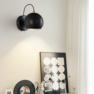 Contemporary Nordic Orb Iron Aluminum Glass LED Wall Sconce Lamp For Living Room