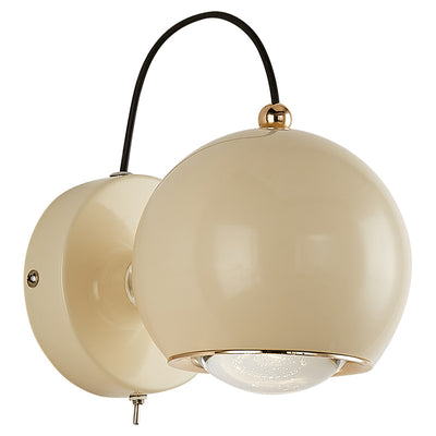Contemporary Nordic Orb Iron Aluminum Glass LED Wall Sconce Lamp For Living Room