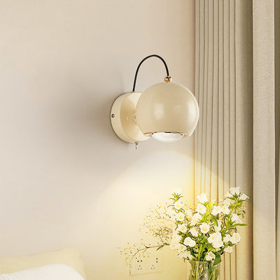 Contemporary Nordic Orb Iron Aluminum Glass LED Wall Sconce Lamp For Living Room