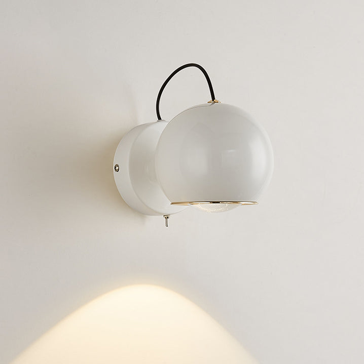 Contemporary Nordic Orb Iron Aluminum Glass LED Wall Sconce Lamp For Living Room