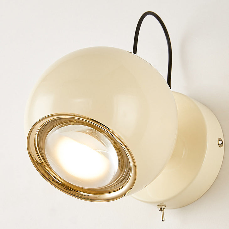 Contemporary Nordic Orb Iron Aluminum Glass LED Wall Sconce Lamp For Living Room