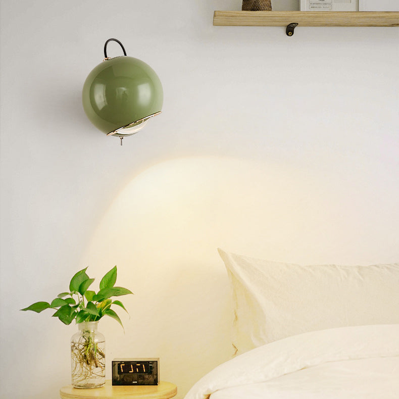 Contemporary Nordic Orb Iron Aluminum Glass LED Wall Sconce Lamp For Living Room