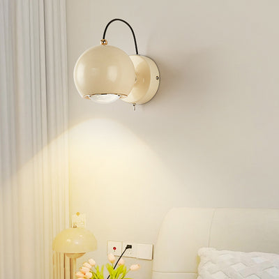Contemporary Nordic Orb Iron Aluminum Glass LED Wall Sconce Lamp For Living Room
