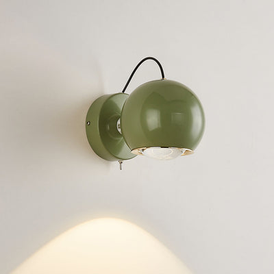 Contemporary Nordic Orb Iron Aluminum Glass LED Wall Sconce Lamp For Living Room