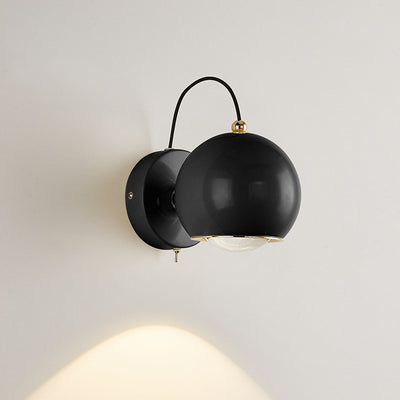 Contemporary Nordic Orb Iron Aluminum Glass LED Wall Sconce Lamp For Living Room