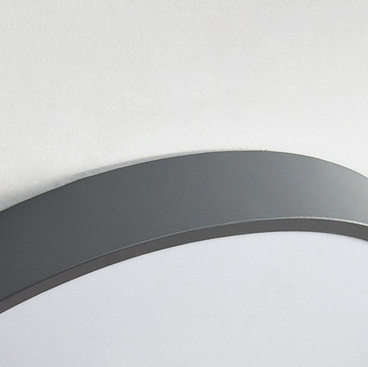 Contemporary Nordic Round Deer Iron Acrylic Lampshade LED Flush Mount Ceiling Light For Bedroom
