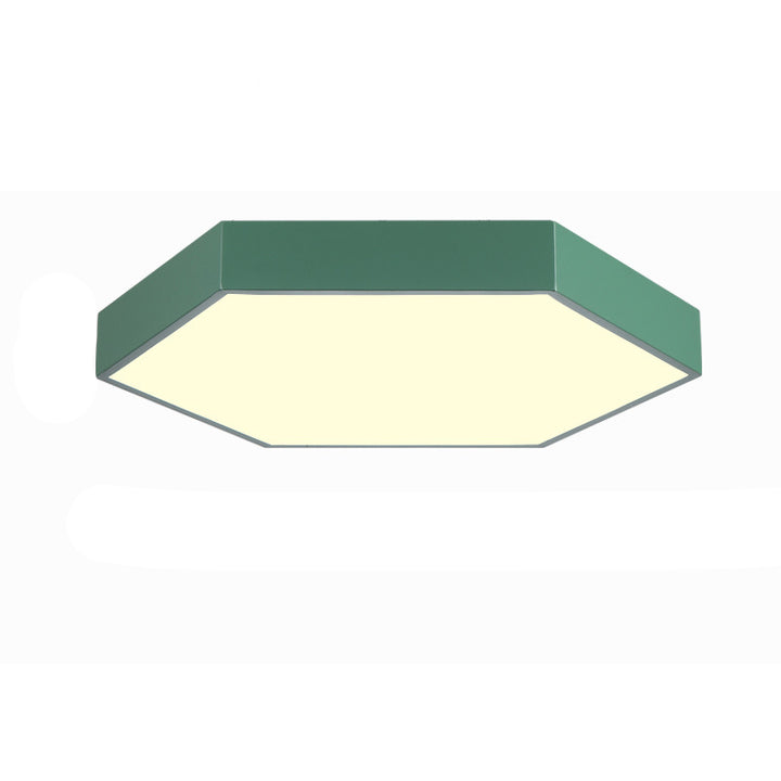 Modern Simplicity Hexagonal Macarons Iron Acrylic Lampshade LED Flush Mount Ceiling Light For Home Office