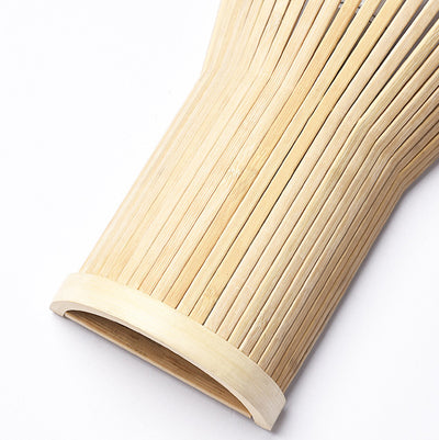 Traditional Japanese Vertical Broom Shape Bamboo Lampshade 1 - Light Wall Sconce Lamp For Bedroom