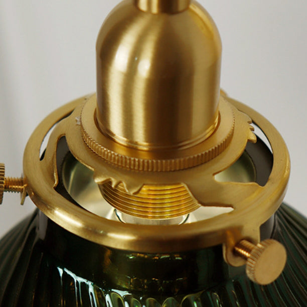 Abat-jour en verre en laiton traditionnel français 1 - Lampe murale à une lumière pour salon 