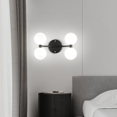 Moderne minimalistische Kugeln Acryl Kupfer 2/4 - Licht Wandleuchte für Schlafzimmer 