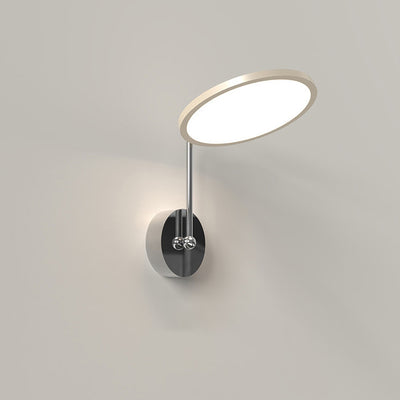 Moderne minimalistische runde Spiegel-Form Aluminium Eisen LED Wandleuchte für Schlafzimmer 