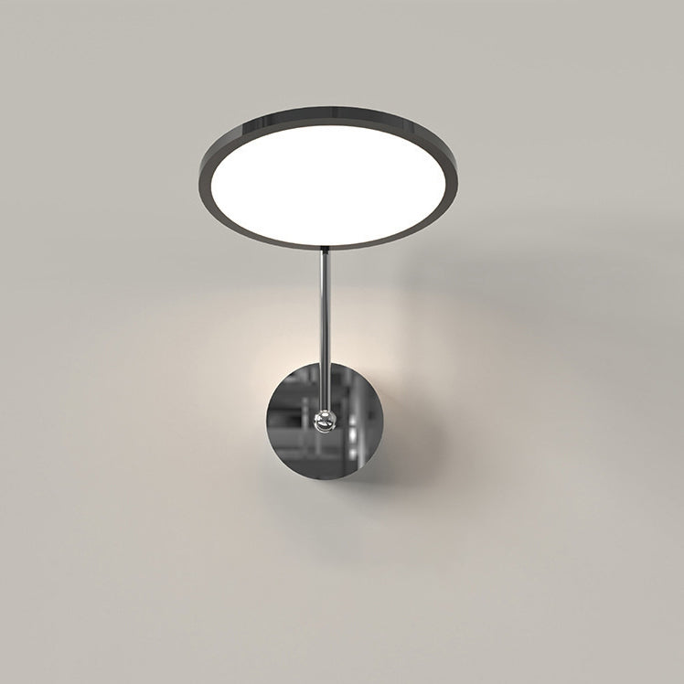 Moderne minimalistische runde Spiegel-Form Aluminium Eisen LED Wandleuchte für Schlafzimmer 