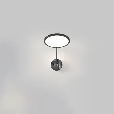 Moderne minimalistische runde Spiegel-Form Aluminium Eisen LED Wandleuchte für Schlafzimmer 