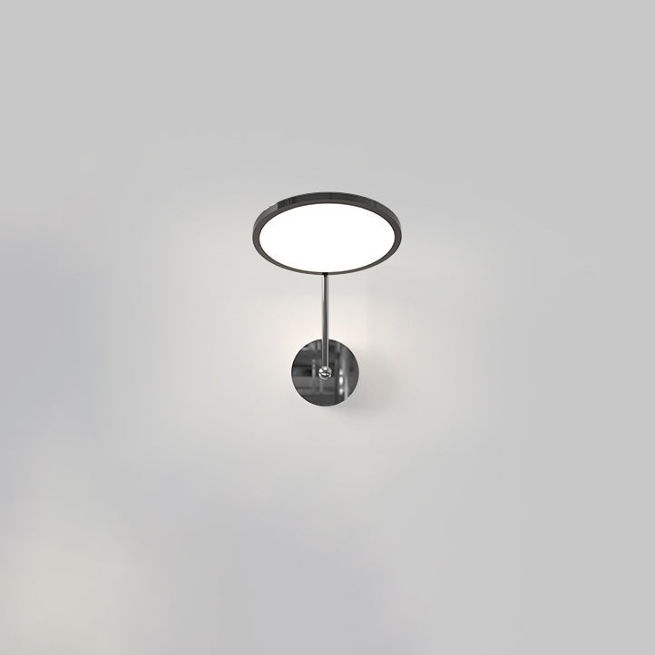 Moderne minimalistische runde Spiegel-Form Aluminium Eisen LED Wandleuchte für Schlafzimmer 