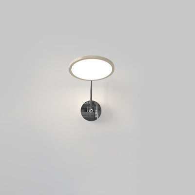 Moderne minimalistische runde Spiegel-Form Aluminium Eisen LED Wandleuchte für Schlafzimmer 