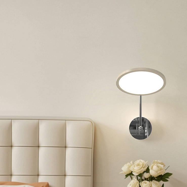 Moderne minimalistische runde Spiegel-Form Aluminium Eisen LED Wandleuchte für Schlafzimmer 