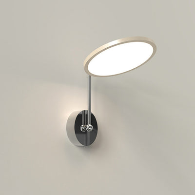 Moderne minimalistische runde Spiegel-Form Aluminium Eisen LED Wandleuchte für Schlafzimmer 