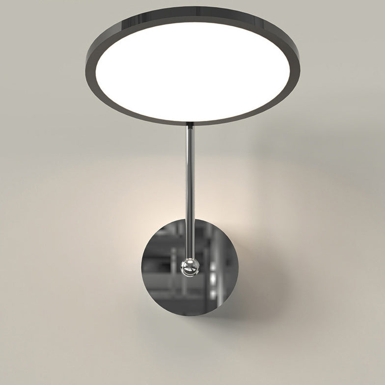 Moderne minimalistische runde Spiegel-Form Aluminium Eisen LED Wandleuchte für Schlafzimmer 