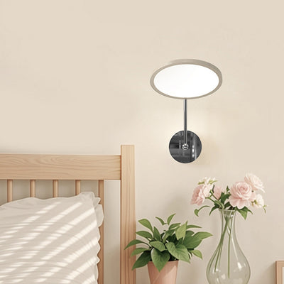 Moderne minimalistische runde Spiegel-Form Aluminium Eisen LED Wandleuchte für Schlafzimmer 