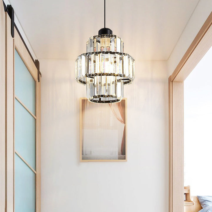 Zeitgenössische Einfachheit Kuppel Säulenförmiger Glasschirm Eisenharz 1 - Licht Pendelleuchte für Esszimmer 