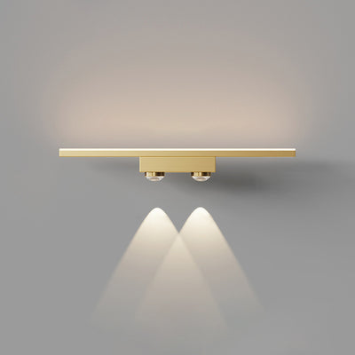 Contemporary Scandinavian Acrylic Brass LED Wall Sconce Lamp For Living Room