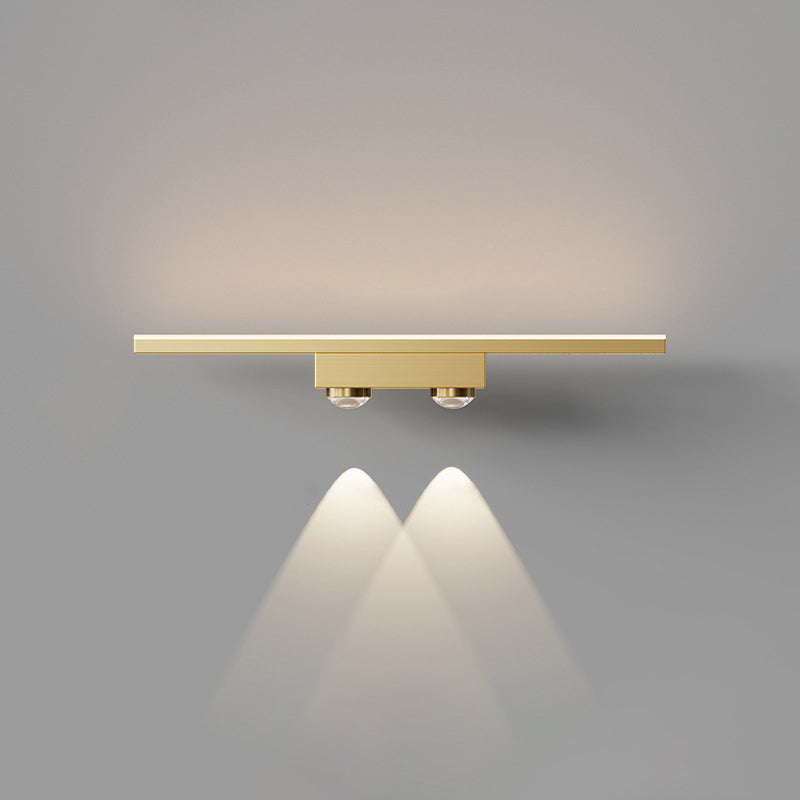 Contemporary Scandinavian Acrylic Brass LED Wall Sconce Lamp For Living Room