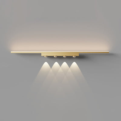 Contemporary Scandinavian Acrylic Brass LED Wall Sconce Lamp For Living Room