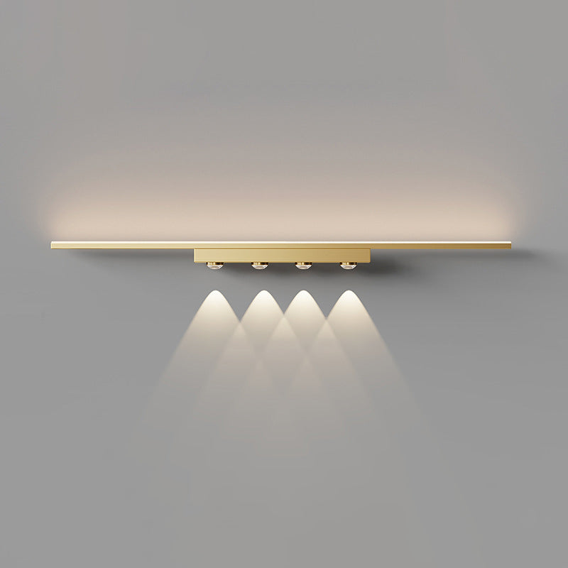 Contemporary Scandinavian Acrylic Brass LED Wall Sconce Lamp For Living Room