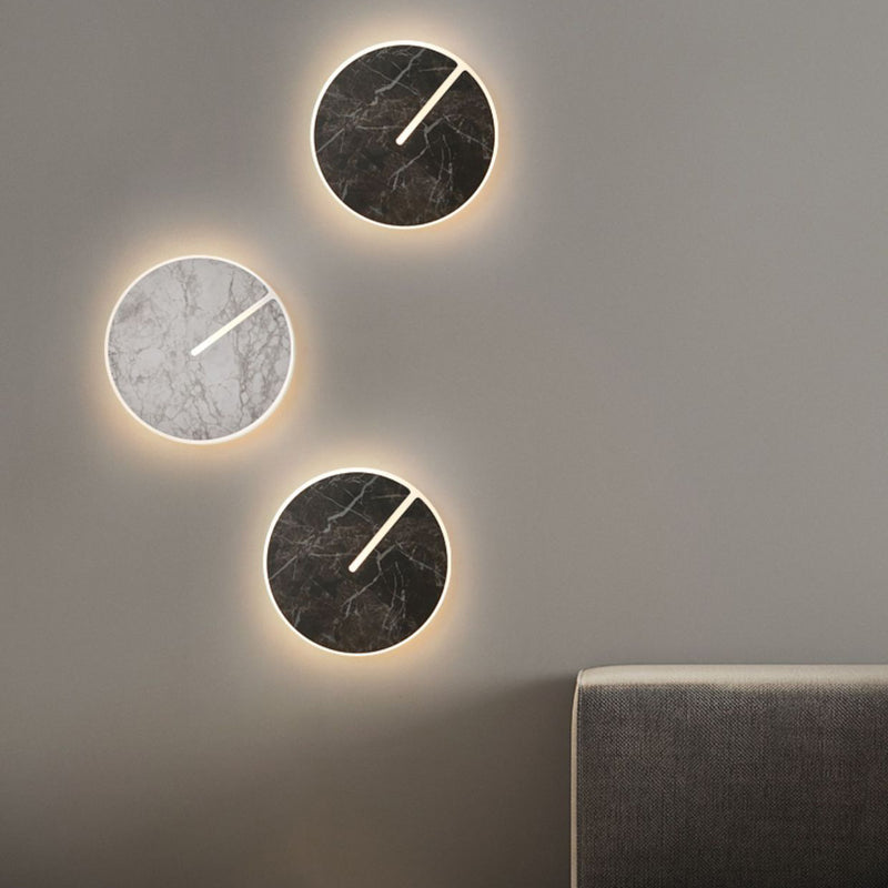 Contemporary Scandinavian Acrylic Iron Rock Board LED Wall Sconce Lamp For Living Room