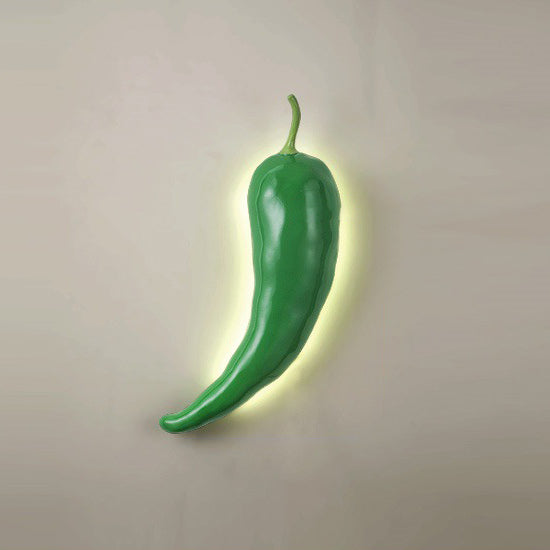 Applique murale LED en verre de résine chili créative contemporaine pour salle à manger 