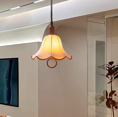 Zeitgenössische Boho Bambus Weben Holz Laterne Form 1/3-Licht Pendelleuchte für Esszimmer 