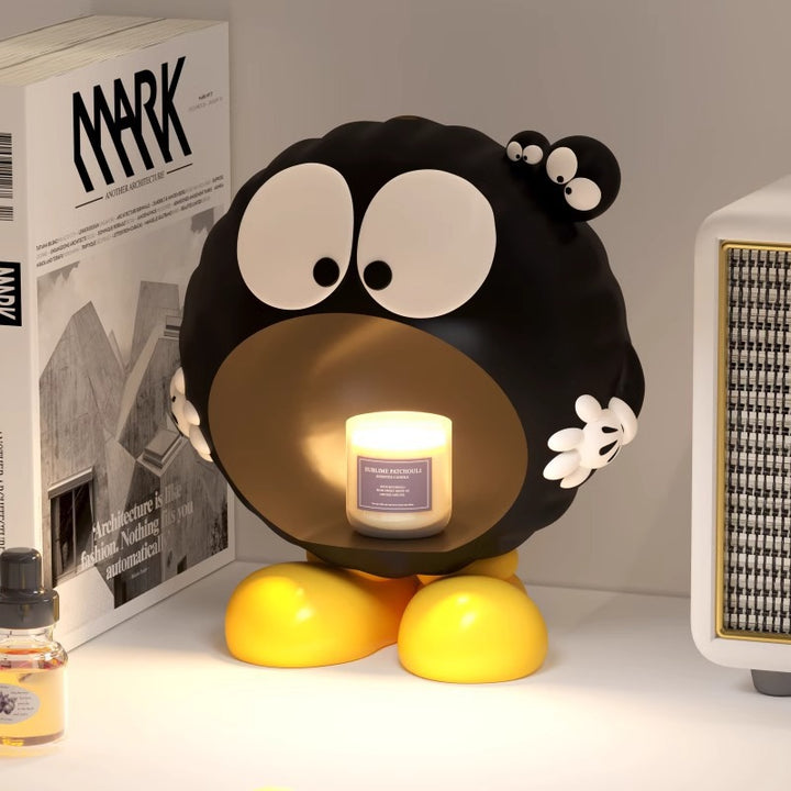 Contemporary Creative Briquettes Resin Lampshade 1 - Light Melting Wax Table Lamp For Bedroom