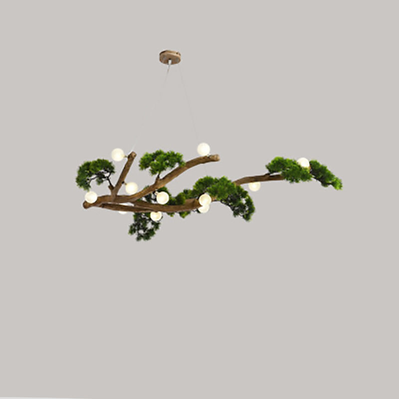 Traditional Japanese Welcoming Pine Branches 12/28 - Light Chandelier Island Light For Dining Room