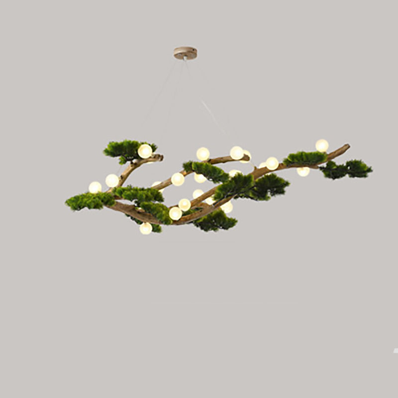 Traditional Japanese Welcoming Pine Branches 12/28 - Light Chandelier Island Light For Dining Room