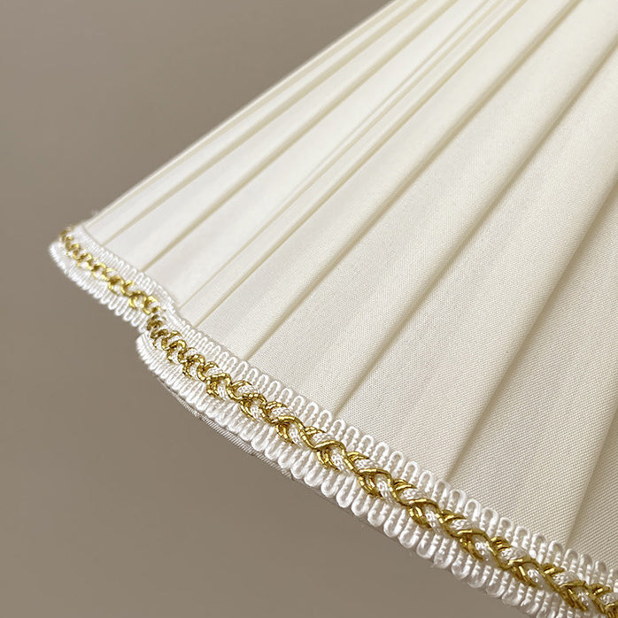 Traditional Japanese Skirt Shape Fabric Lampshade Solid Wood 1 - Light Pendant Light For Living Room
