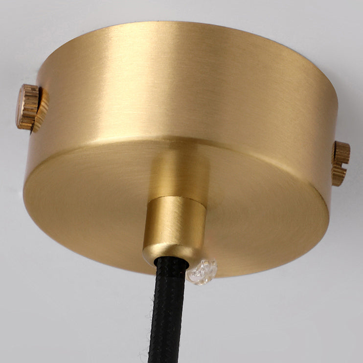 Contemporary Scandinavian Dome Small Cone Copper Ash LED Chandeliers For Dining Room
