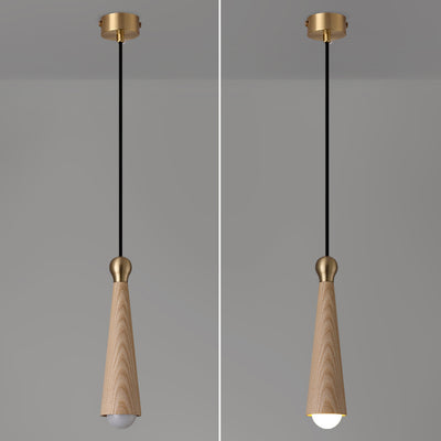 Contemporary Scandinavian Dome Small Cone Copper Ash LED Chandeliers For Dining Room