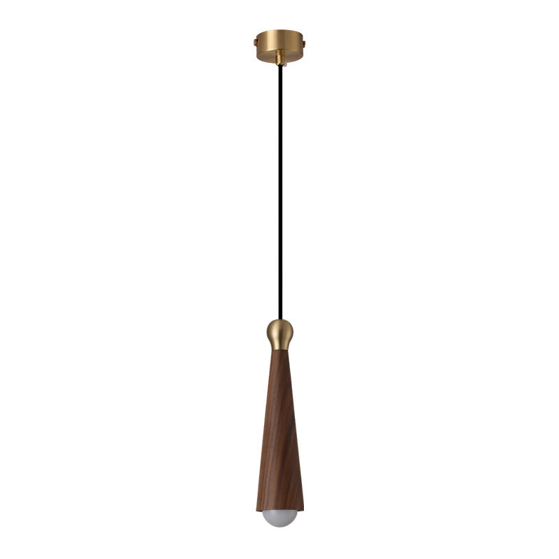 Contemporary Scandinavian Dome Small Cone Copper Ash LED Chandeliers For Dining Room