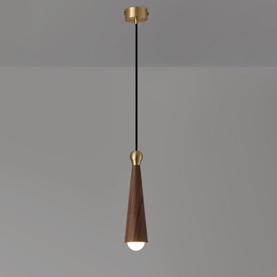 Contemporary Scandinavian Dome Small Cone Copper Ash LED Chandeliers For Dining Room