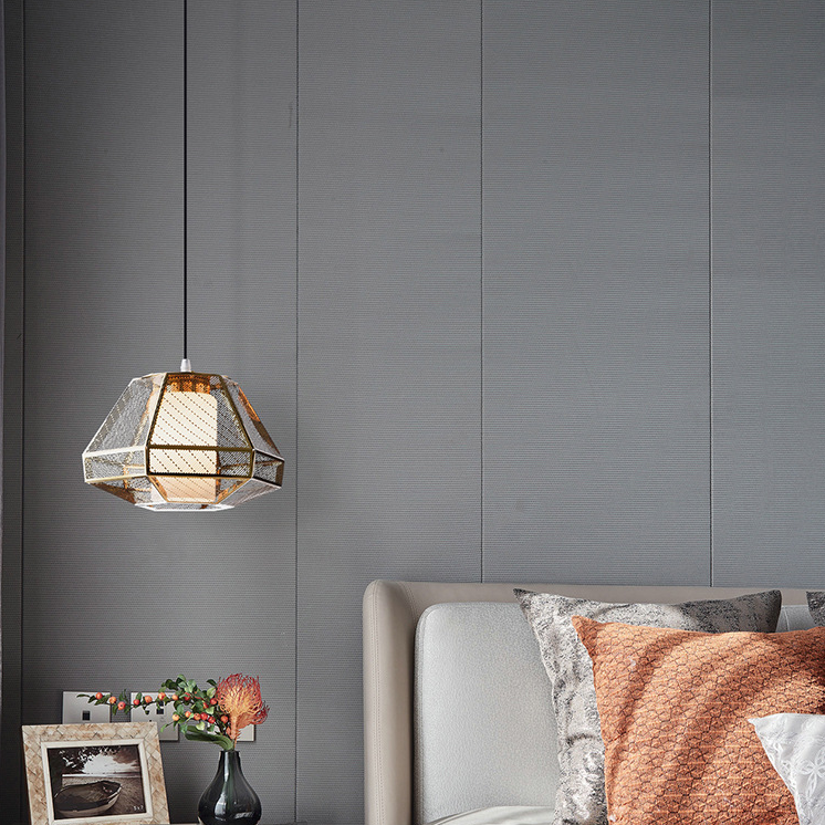 Contemporary Scandinavian Polygonal Cube Hardware Glass Lampshade 1 - Light Pendant Light For Living Room