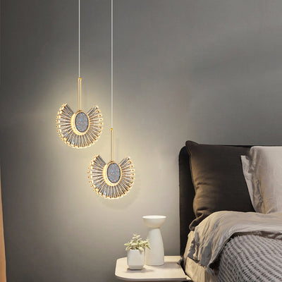 Moderne Einfachheit Runde Spleißung Eisenbleche LED-Kronleuchter für Esszimmer 